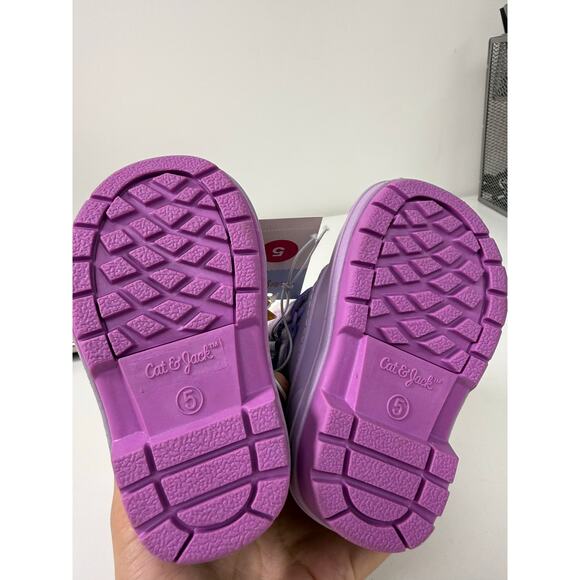 Cat & Jack Toddler Girl Snow Boots Size 5T Purple - Picture 3 of 4
